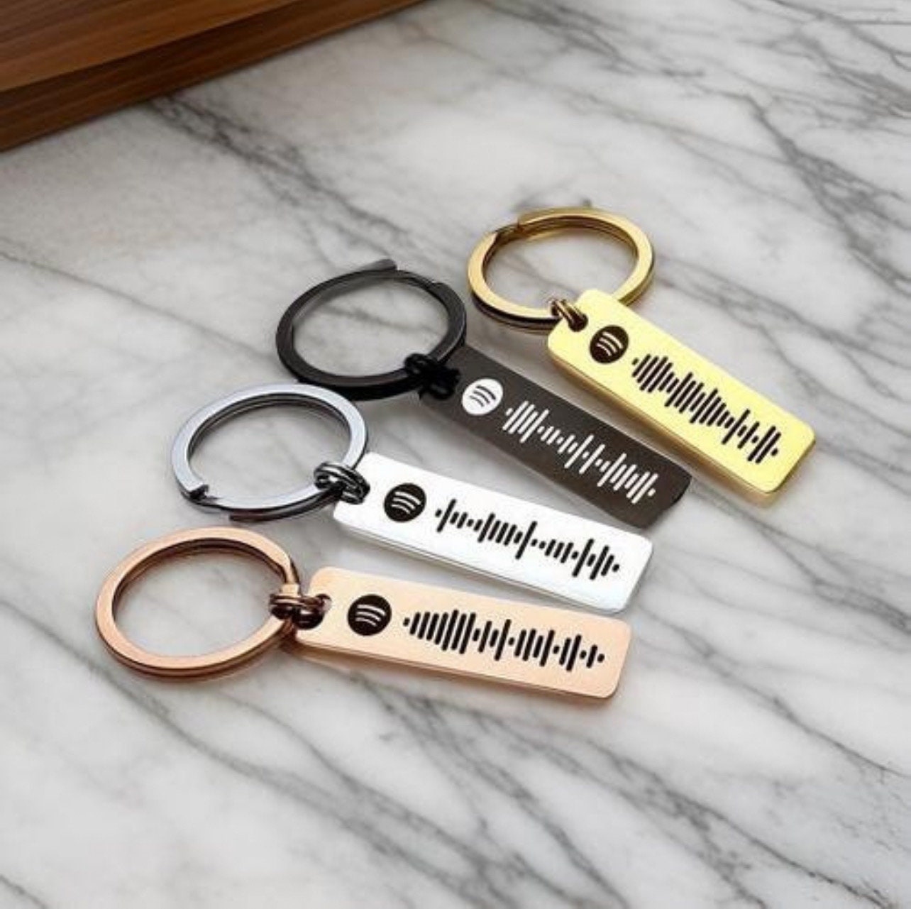 Personalised Spotify Keychain Music Scannable Keyring Personalised Gift Music Gift Keychain Customised Keyring Anniversary Birthday Gift